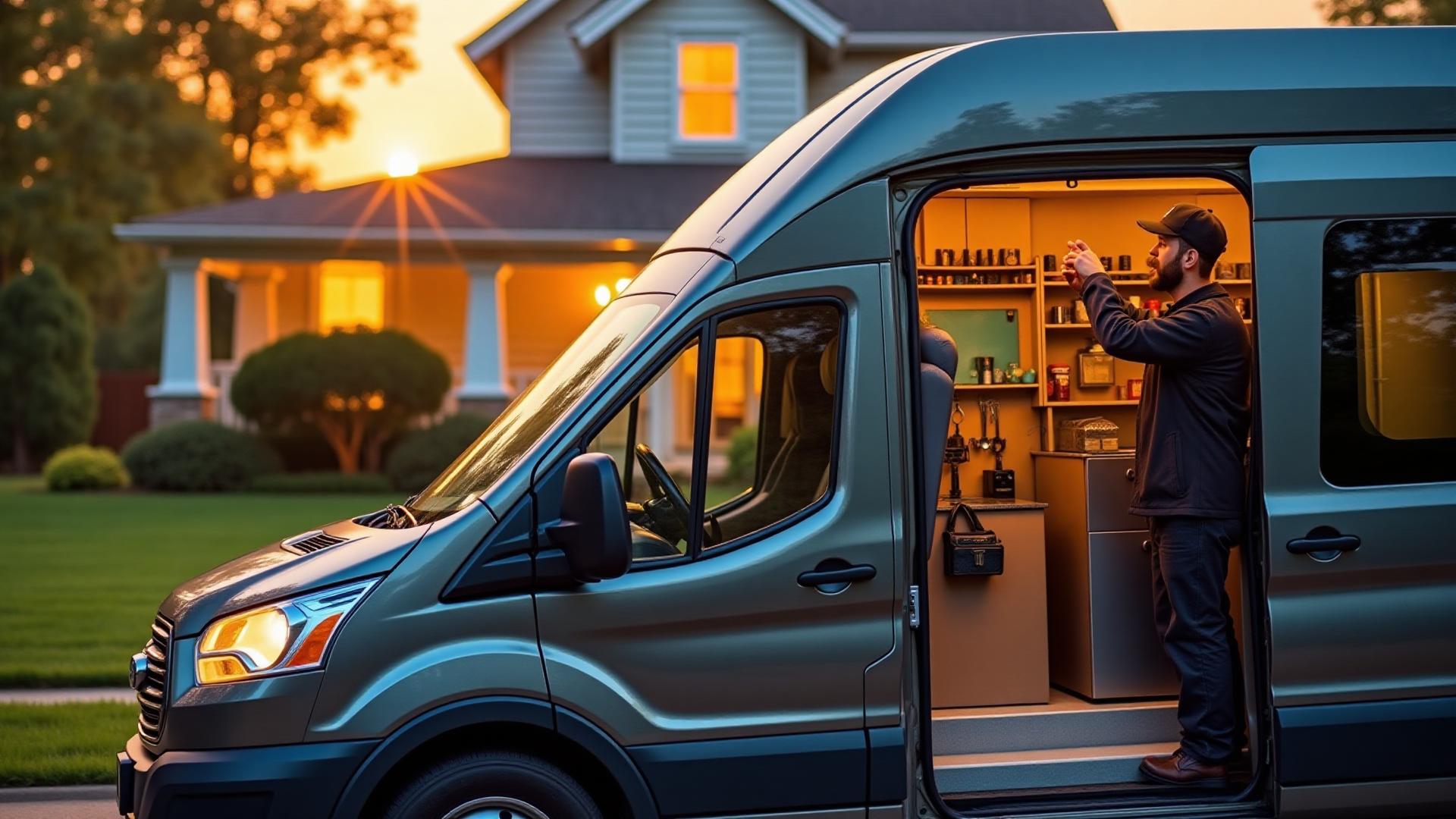 Premier Lock & Security service van